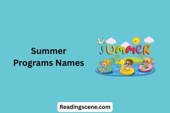 Summer Programs Names